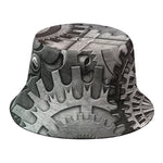 Steampunk Metal Gears Print Bucket Hat