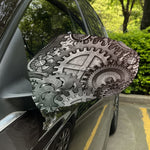 Steampunk Metal Gears Print Car Side Mirror Covers