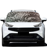 Steampunk Metal Gears Print Car Windshield Snow Cover