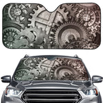 Steampunk Metal Gears Print Car Windshield Sun Shade