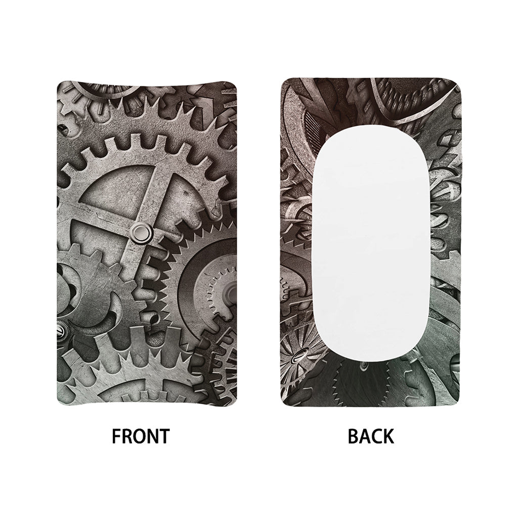 Steampunk Metal Gears Print Changing Pad Cover