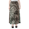 Steampunk Metal Gears Print Chiffon Maxi Skirt