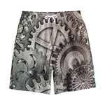 Steampunk Metal Gears Print Cotton Shorts