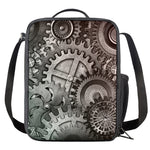 Steampunk Metal Gears Print Crossbody Lunch Bag
