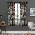 Steampunk Metal Gears Print Grommet Curtain Panels