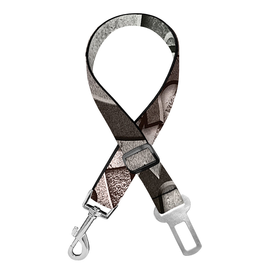 Steampunk Metal Gears Print Dog Seat Belt