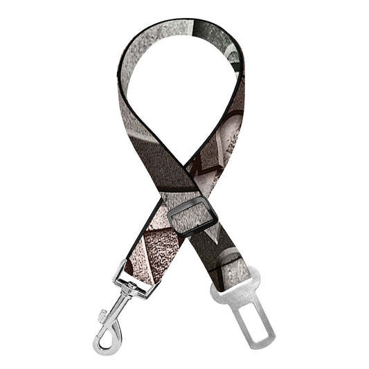Steampunk Metal Gears Print Dog Seat Belt