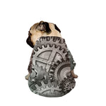 Steampunk Metal Gears Print Dog Zip Up Jacket
