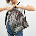 Steampunk Metal Gears Print Drawstring Backpack