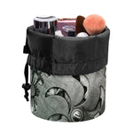 Steampunk Metal Gears Print Drawstring Makeup Bag