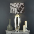 Steampunk Metal Gears Print Drum Lamp Shade