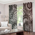 Steampunk Metal Gears Print Extra Wide Grommet Curtains
