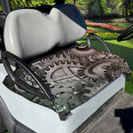 Steampunk Metal Gears Print Golf Cart Seat Cover