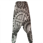 Steampunk Metal Gears Print Hammer Pants