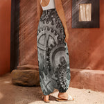 Steampunk Metal Gears Print Harem Pants