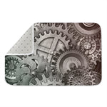 Steampunk Metal Gears Print Indoor Door Mat