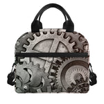 Steampunk Metal Gears Print Insulated Lunch Bag