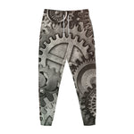 Steampunk Metal Gears Print Jogger Pants