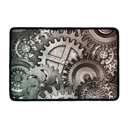 Steampunk Metal Gears Print Kitchen Mat