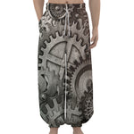 Steampunk Metal Gears Print Lantern Pants