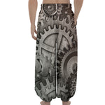Steampunk Metal Gears Print Lantern Pants