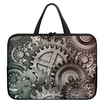Steampunk Metal Gears Print Laptop Sleeve With Handle