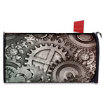 Steampunk Metal Gears Print Mailbox Cover