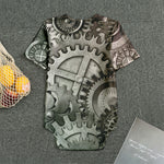Steampunk Metal Gears Print Men's Bodysuit