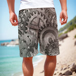 Steampunk Metal Gears Print Men's Cargo Shorts