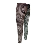 Steampunk Metal Gears Print Men's Compression Pants