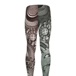 Steampunk Metal Gears Print Men's leggings