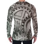 Steampunk Metal Gears Print Men's Long Sleeve T-Shirt