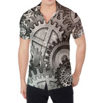 Steampunk Metal Gears Print Men's Shirt
