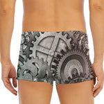 Steampunk Metal Gears Print Men's Short Boxer Briefs