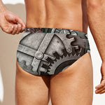 Steampunk Metal Gears Print Men's Swim Briefs