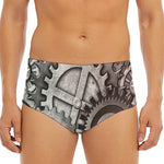 Steampunk Metal Gears Print Men's Triangle Swim Briefs