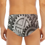 Steampunk Metal Gears Print Men's Triangle Swim Briefs