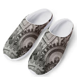 Steampunk Metal Gears Print Mesh Casual Shoes