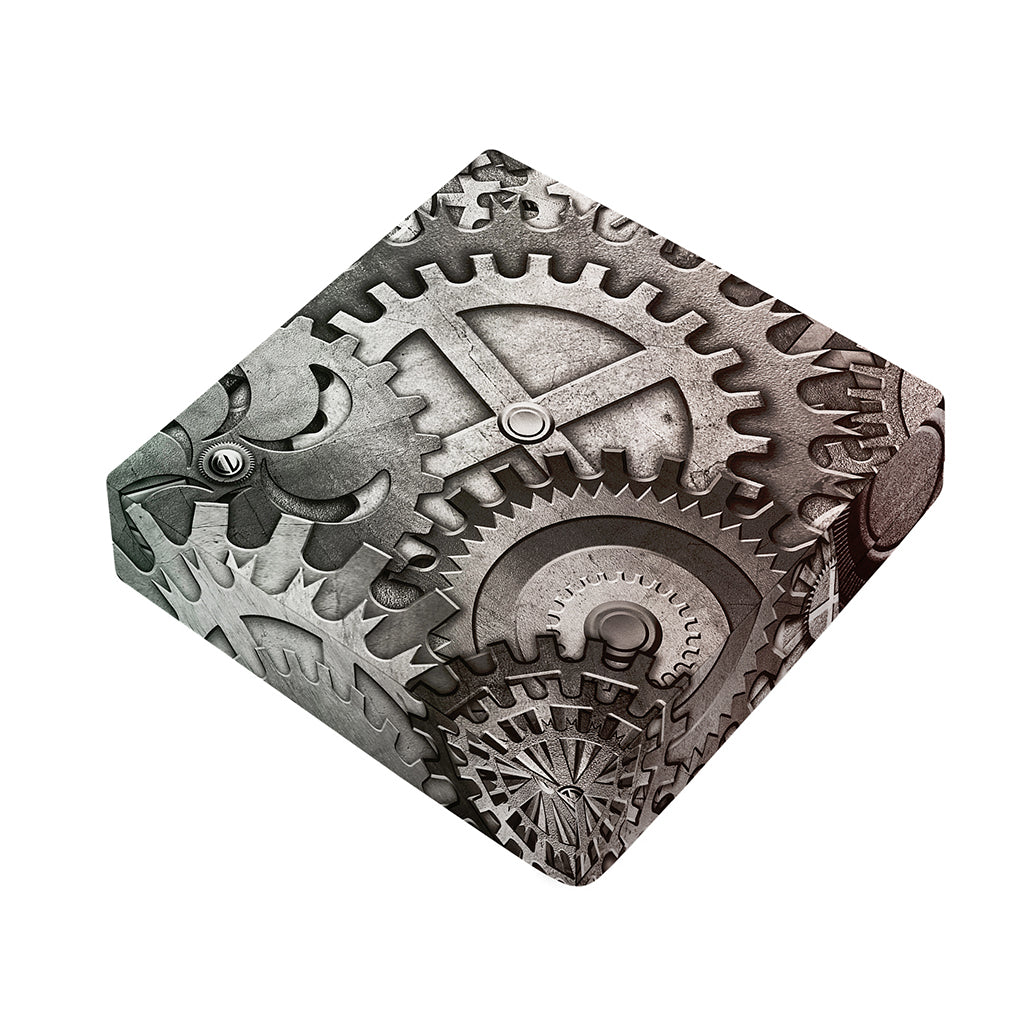 Steampunk Metal Gears Print Outdoor Seat Cushion Cover