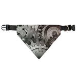 Steampunk Metal Gears Print Over The Collar Dog Bandana