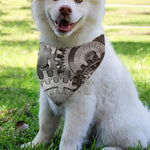 Steampunk Metal Gears Print Over The Collar Dog Bandana