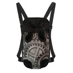 Steampunk Metal Gears Print Pet Carrier Backpack