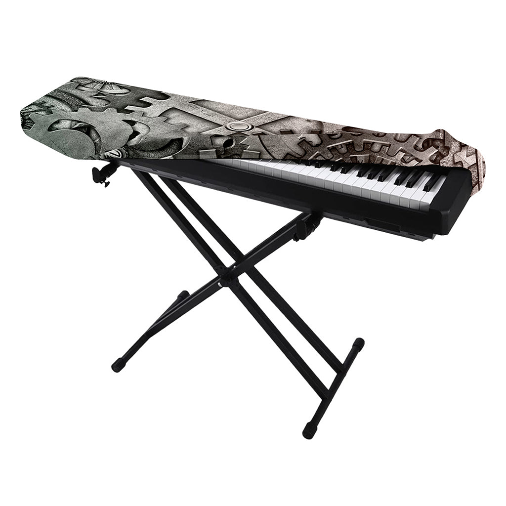 Steampunk Metal Gears Print Piano Keyboard Cover