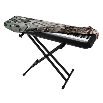 Steampunk Metal Gears Print Piano Keyboard Cover
