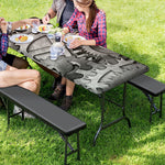 Steampunk Metal Gears Print Picnic Table Cover