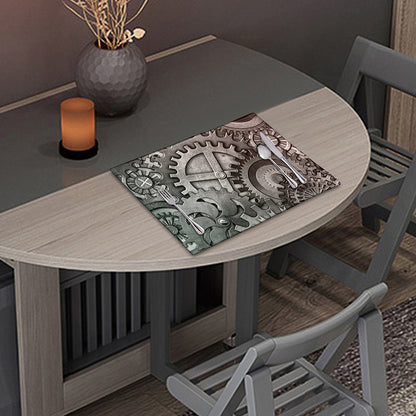 Steampunk Metal Gears Print Placemat