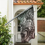 Steampunk Metal Gears Print Polyester Flag