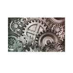 Steampunk Metal Gears Print Polyester Flag