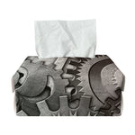 Steampunk Metal Gears Print Rectangle Tissue Box Cover
