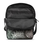 Steampunk Metal Gears Print Rectangular Crossbody Bag